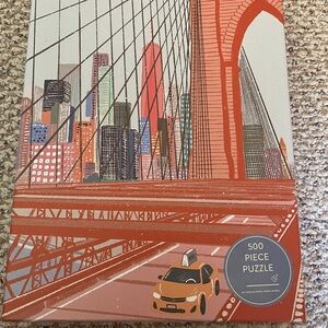 Eccolo Orange and Coral City Bridge 500-Piece Puzzle